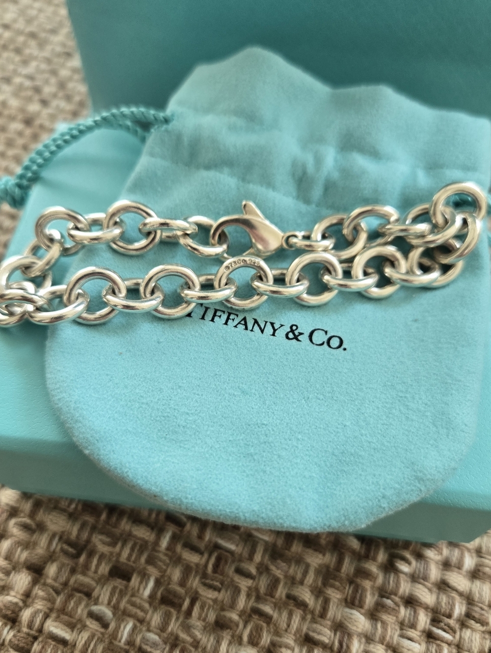 Tiffany & Co Rolo Link Charm Bracelet
